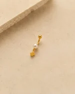 پیرسینگ ناف آویز ونکلیف مروارید سفید