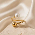 انگشتر گوی و مروارید